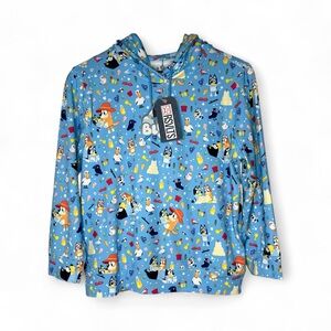 RSVLTS x Bluey Youth Performance Hoodie Beach Day Blue Kids size Large NWT